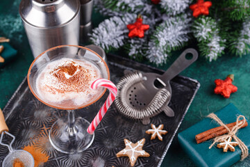 Christmas North pole martini cocktail