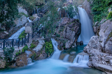 Waterfalls Algar (Les Fonts de l'Algar). Located in Callosa de Ensarria, Alicante, Spain. long...