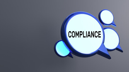 Compliance,3d speech bubble