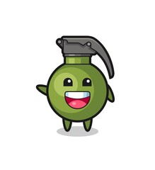 happy grenade cute mascot character