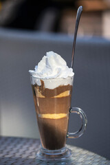 Hot chocolates with cookies and double cream with sugar. Cold afternoon with hot chocolate and good company.