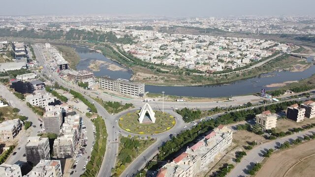 Famous Clock Roundabout at Bahria Town - Rawalpindi - Pakistan