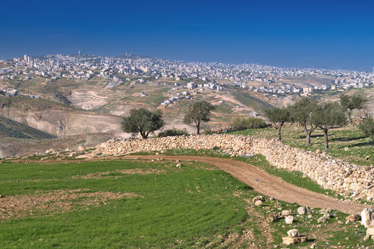 View of the vicinity of Bethlehem in Palestine.