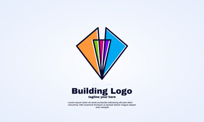 stock vector abstract creative building concept logo design