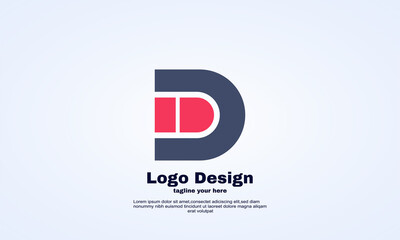 stock vector abstract initial D company logo design vector material