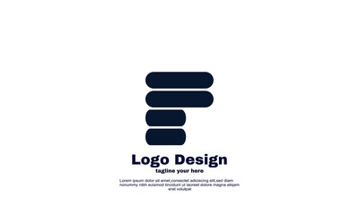 vector initial F logo for company and business linked design