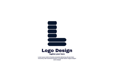 vector initial L logo for company and business linked design