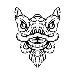 Lion dance lineart