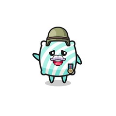 cute pillow as veteran cartoon