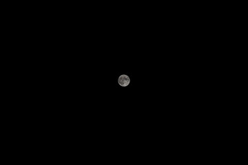 Super moon on black background. Full moon background isolated on black.