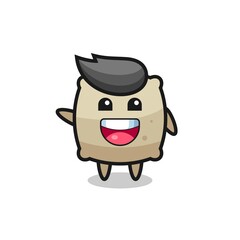 happy sack cute mascot character