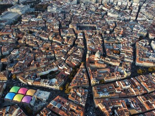 Fototapeta premium Aerial view of the city