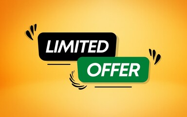 Limited Offer, special offer, percent discount limited offer, Banner limited offer, background promotional banner