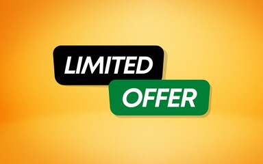 Limited Offer, special offer, percent discount limited offer, Banner limited offer, background promotional banner