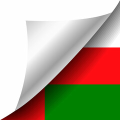 Hidden Oman flag with curled corner