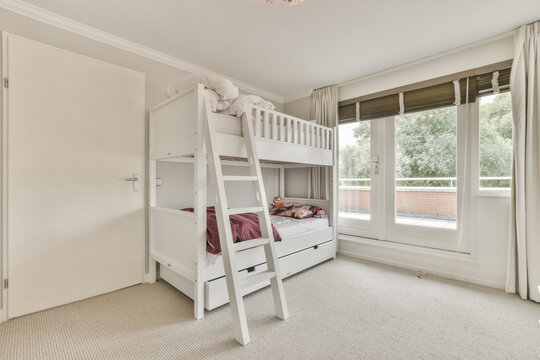 Children bedroom with bunk bed