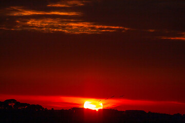 Fototapeta premium Sunset over the capital, Rome, Italy