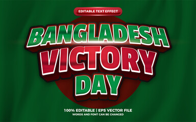 Bangladesh victory day hero 3d editable text effect