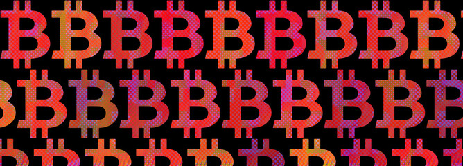 Abstract bitcoin pattern background image.