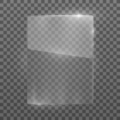 Vector glass frame. Isolated on transparent background. Vector illustration, eps 10.