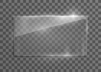 Vector glass frame. Isolated on transparent background. Vector illustration, eps 10.