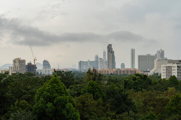 Pattaya city in the early morning.