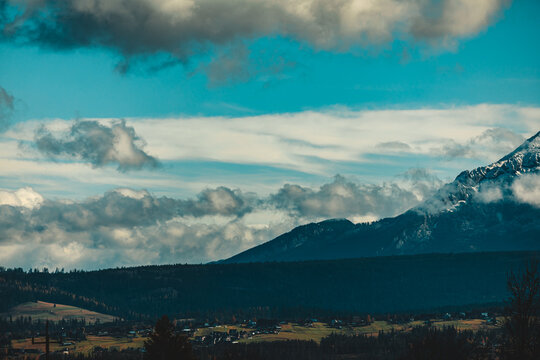 Tatra Mountains in Poland, View in Cloudy Weather, November. © Konrad