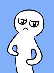 cute cartoon on blue background