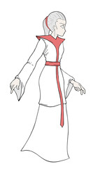 Saint woman hand draw