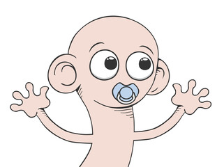 Funny ugly baby