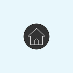 flat modern home icon on white background for web or mobile phone
