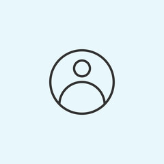 modern flat icon profile account on white background for web or mobile phone