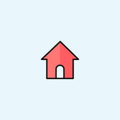 flat modern home icon on white background for web or mobile phone