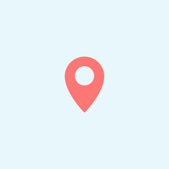 modern maps flat icon or location on white background for web or mobile phone
