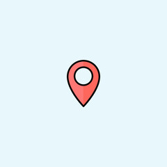 modern maps flat icon or location on white background for web or mobile phone