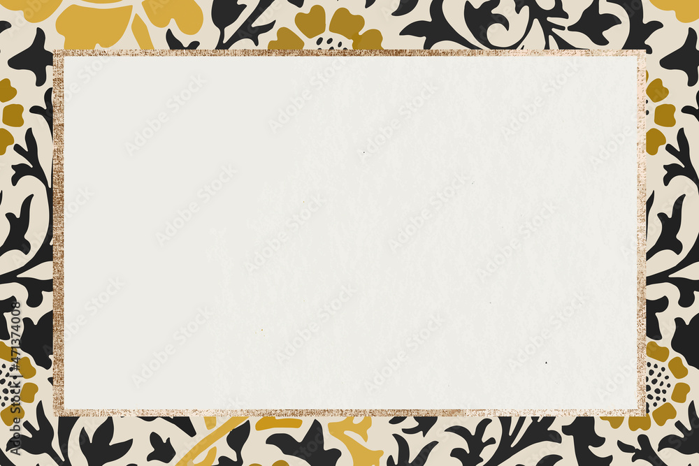 Poster nature ornamental border frame pattern vector