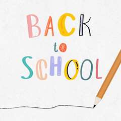 Back to school vector cute lettering phrase