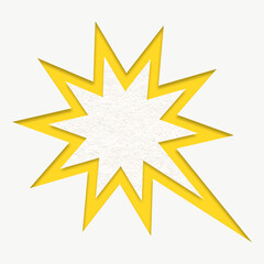 Yellow explosion comic vector cute graphic