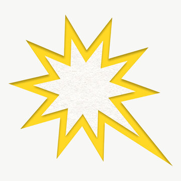Yellow explosion comic vector cute graphic
