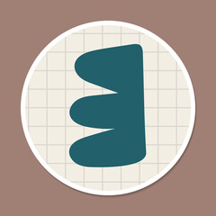 Minimal doodle social story highlight sticker vector