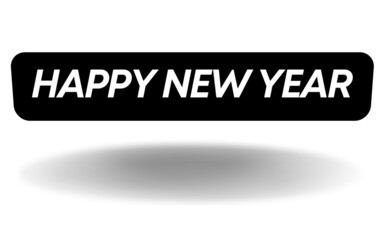 Happy new year banner, background black promotional banner, text Happy new year