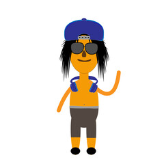 cartoon policeman with sunglasses