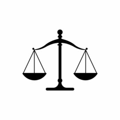 scale of justice vector icon