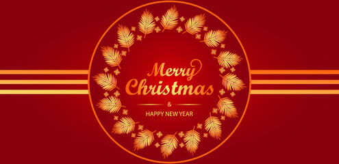 Merry christmas and happy new year background template