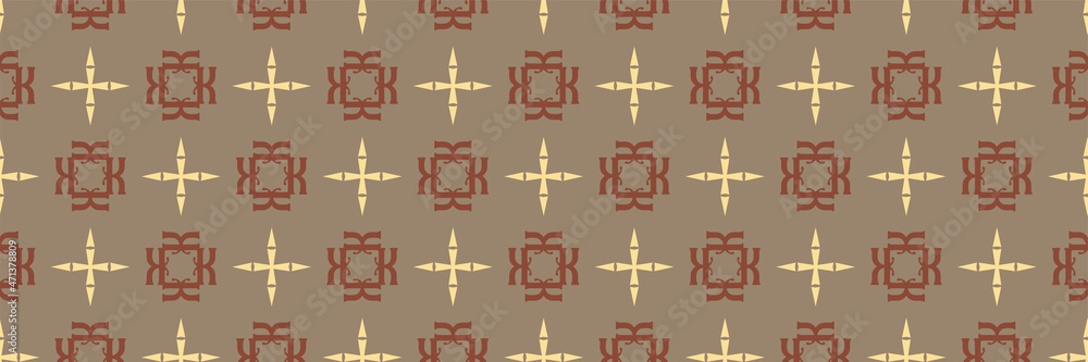 Wall mural background image with geometric elements on brown background for your design projects, seamless patt