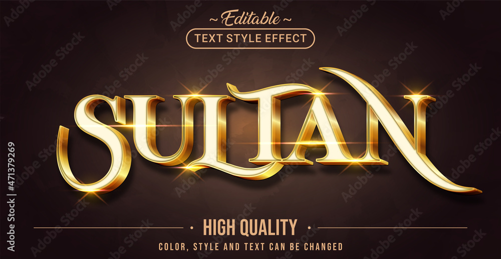 Poster Editable text style effect - Sultan text style theme.