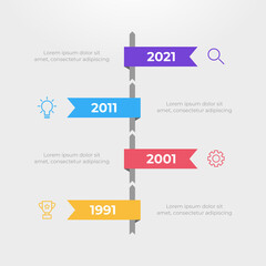 Infographic timeline vector template with icons