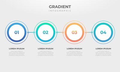 Fototapeta premium Timeline infographic design with circle.