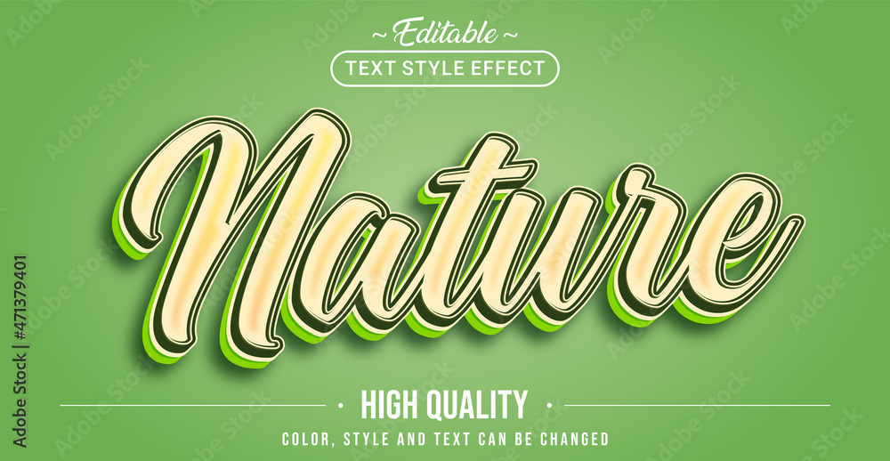 Poster Editable text style effect - Nature text style theme.