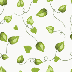 Obraz premium beautiful seamless pattern of cut leaf